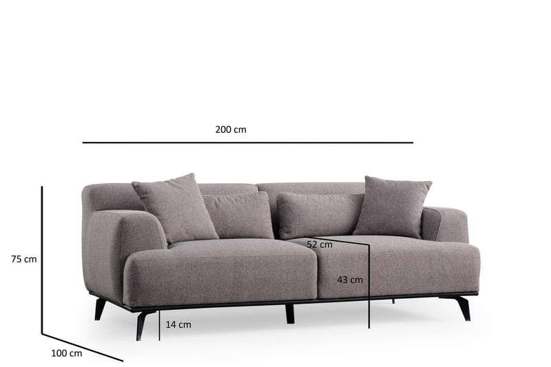 Jaguar 2-seters Sofa - Brun/Grå - Møbler - Sofaer - 2 seter sofa