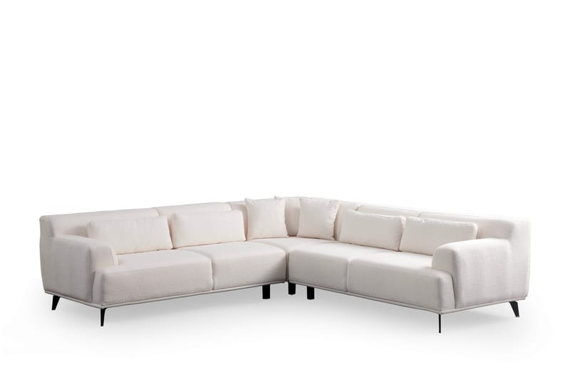 Jaguar 4-seters Sofa med Divan - Hvit - Møbler - Sofaer - Sofa med sjeselong