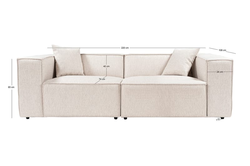 Kaolins Sofa 2-seter - Lys brun - Møbler - Sofaer - 2 seter sofa