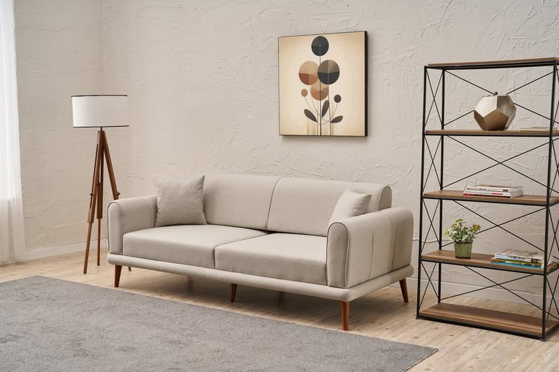 Khambalia 3-seters Sofa - Krem - Møbler - Sofaer - Sofa 3 seter