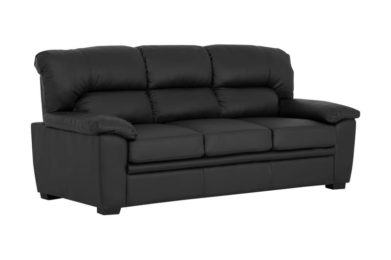 Lindby 3-seters sofa Kunstlær - Svart - Møbler - Sofaer - Reclinersofaer - 3 seters kinosofa & reclinersofa