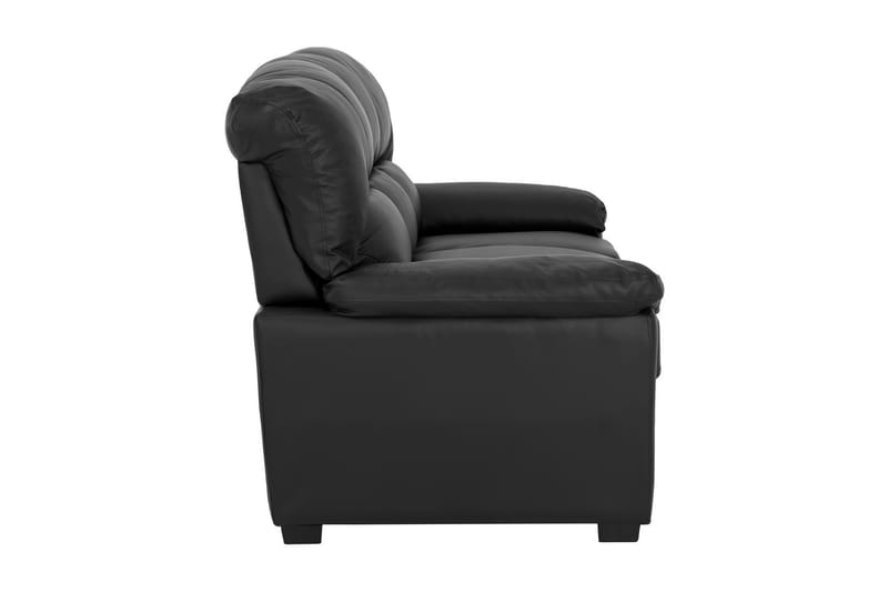 Lindby 3-seters sofa Kunstlær - Svart - Møbler - Sofaer - Reclinersofaer - 3 seters kinosofa & reclinersofa