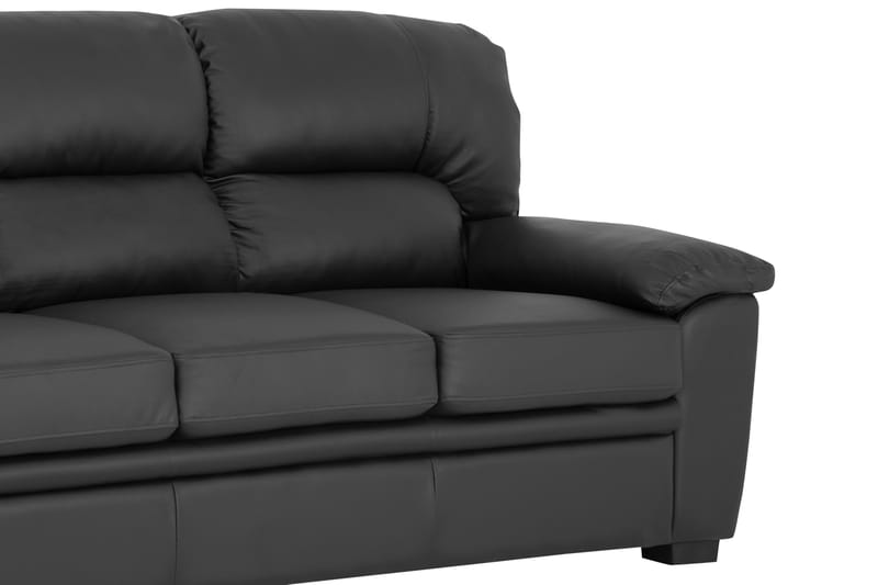 Lindby 3-seters sofa Kunstlær - Svart - Møbler - Sofaer - Reclinersofaer - 3 seters kinosofa & reclinersofa