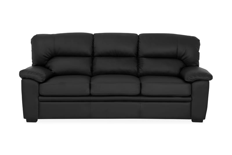 Lindby 3-seters sofa Kunstlær - Svart - Møbler - Sofaer - Reclinersofaer - 3 seters kinosofa & reclinersofa