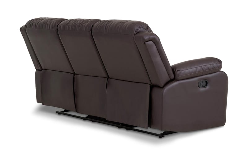 Norbo Reclinersofa 3-seter Kunstlær - Brun - Møbler - Sofaer - Reclinersofaer - 3 seters kinosofa & reclinersofa