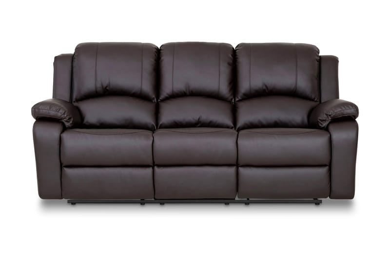 Norbo Reclinersofa 3-seter Kunstlær - Brun - Møbler - Sofaer - Reclinersofaer - 3 seters kinosofa & reclinersofa