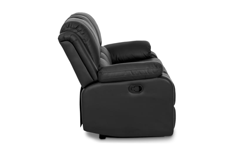 Norbo Komfortabel Reclinersofa 3-seters Kunstlær - Svart - Møbler - Sofaer - Reclinersofaer - 3 seters kinosofa & reclinersofa