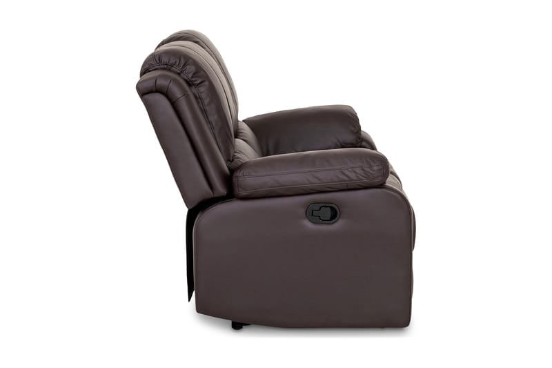 Norbo Liten Reclinersofa 2-seter Kunstskinn - Fällbar sofa - Kinosofa - Brun - Møbler - Sofaer - Reclinersofaer - 2 seters kinosofa & reclinersofa