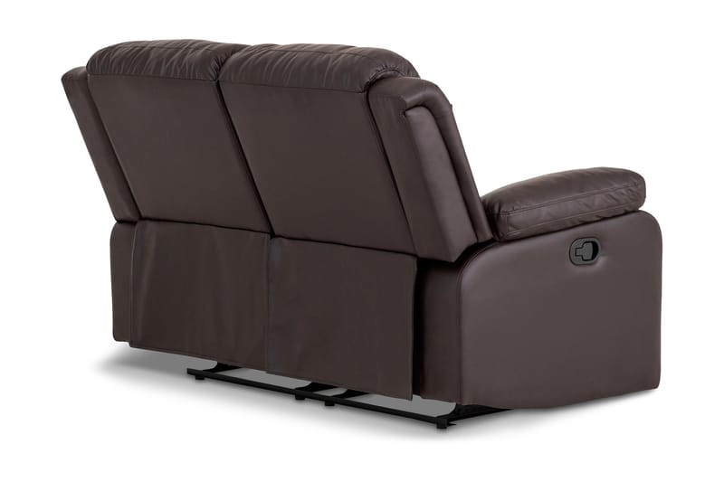 Norbo Liten Reclinersofa 2-seter Kunstskinn - Fällbar sofa - Kinosofa - Brun - Møbler - Sofaer - Reclinersofaer - 2 seters kinosofa & reclinersofa