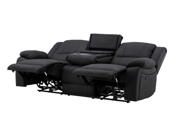 Singapore Reclinersofa 3-seter - Svart - Møbler - Sofaer - Reclinersofaer - 3 seters kinosofa & reclinersofa