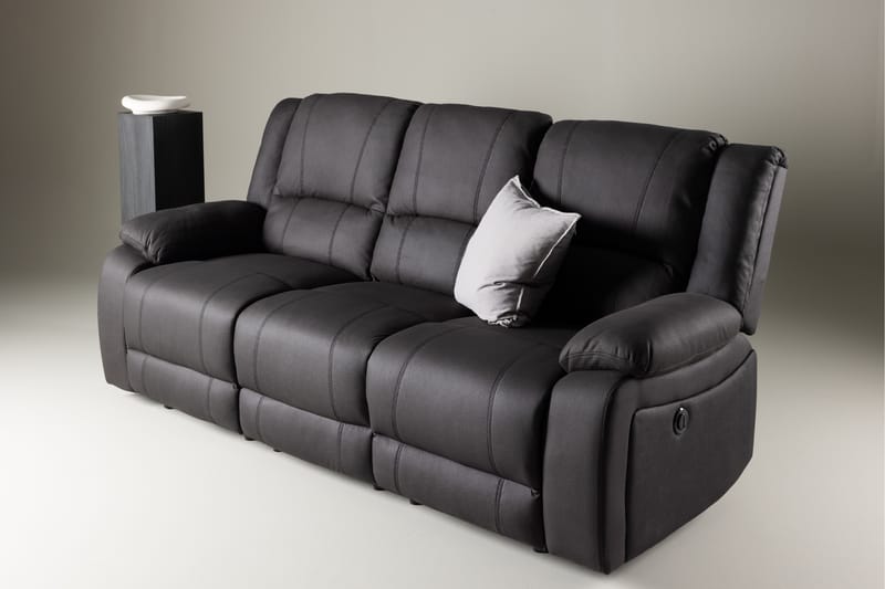 Singapore Reclinersofa 3-seter - Svart - Møbler - Sofaer - Reclinersofaer - 3 seters kinosofa & reclinersofa