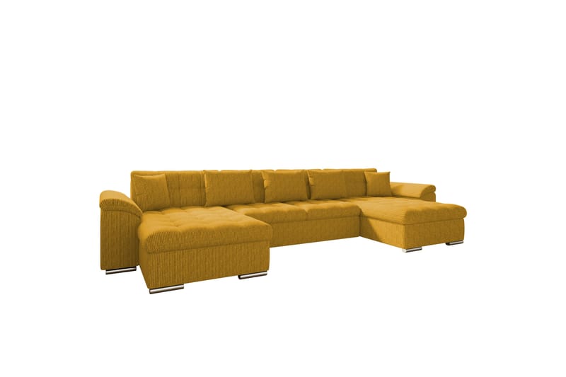 Kinzer Sofa Dobbel sjeselong 5-seter - Gul - Møbler - Sofaer - U-sofa