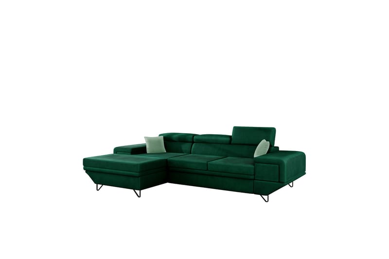 Kollekind Sofa med Divan 3-seter - Grønn - Møbler - Sofaer - Sofa med sjeselong