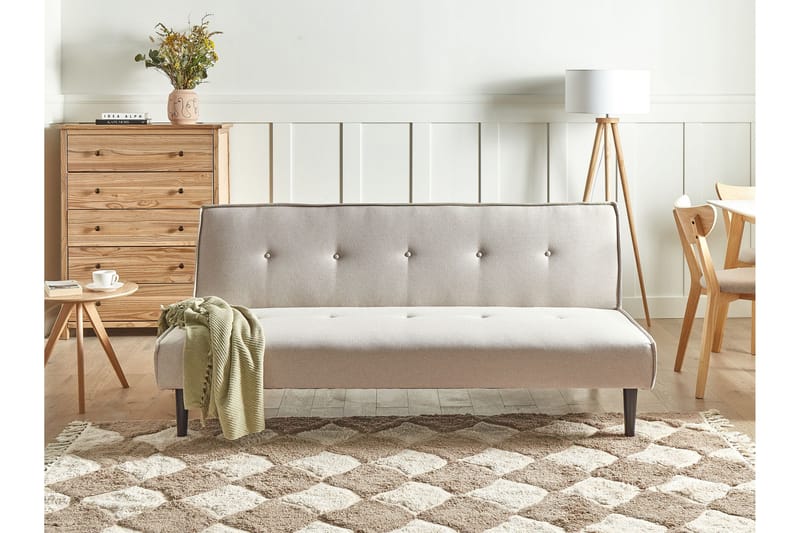 Landstorp Sovesofa 3-seter - Beige/Svart - Møbler - Sofaer - Sovesofaer