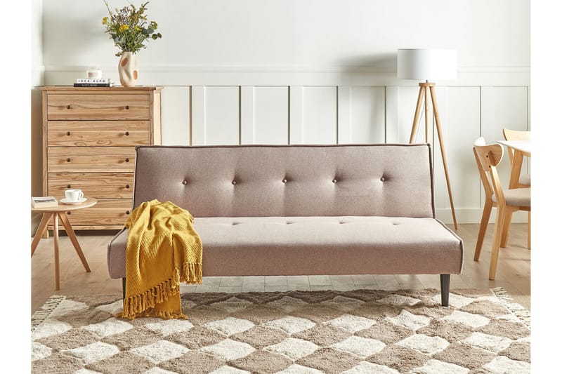 Landstorp Sovesofa 3-seter - Beige/Svart - Møbler - Sofaer - Sovesofaer