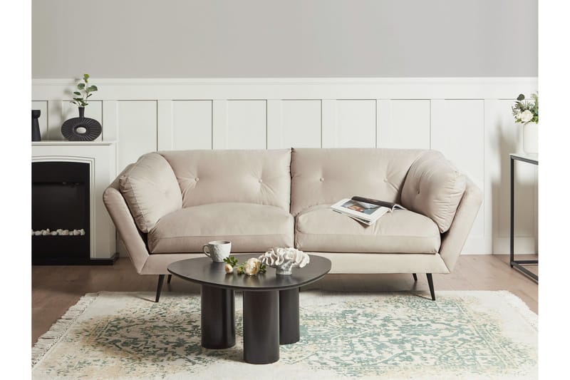 Lenvik Sofa 3-seter - Beige/Svart - Møbler - Sofaer - Sofa 3 seter