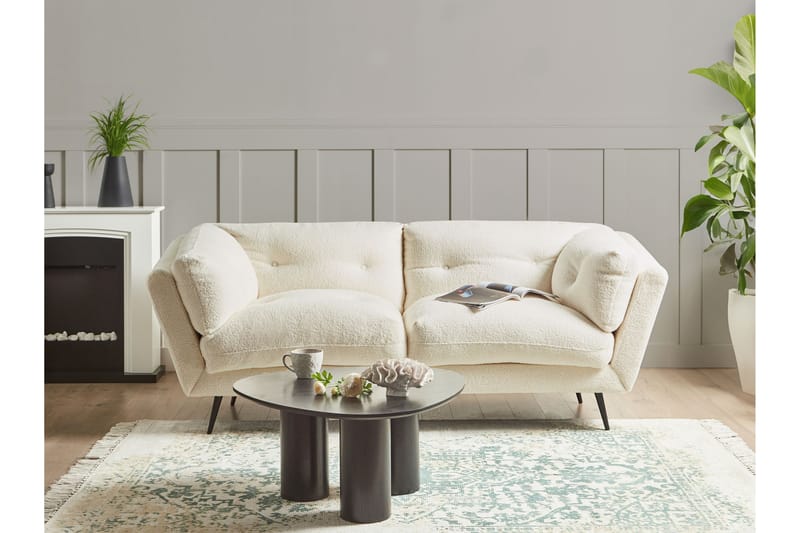 Lenvik Sofa 3-seter - Svart/Hvit - Møbler - Sofaer - Sofa 3 seter