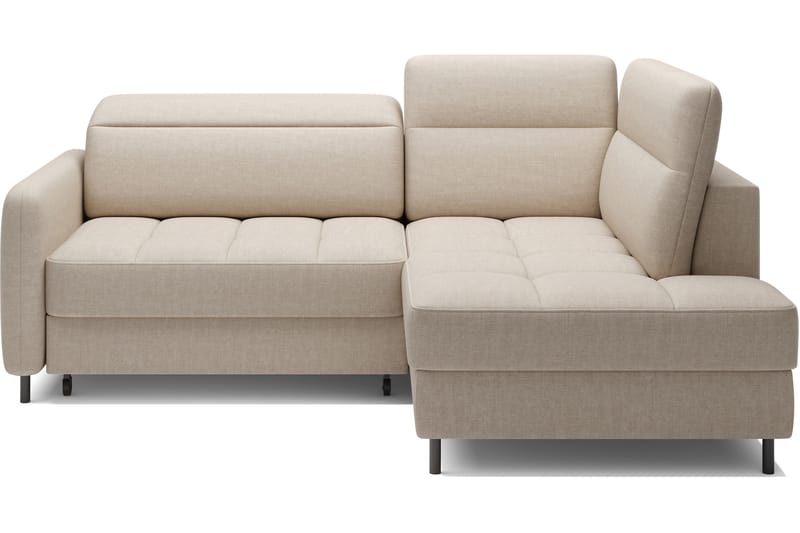 Masuo Sovesofa med Sjeselong 3-seter - Beige - Møbler - Sofaer - Sovesofaer