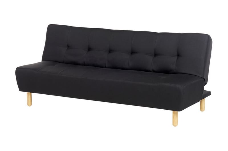 Alsten Modulsofa 3-seter - Svart/Lyst tre - Møbler - Sofaer - Modulsofaer - Komplett modulsofa