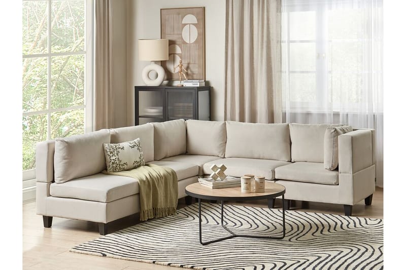 Buck Modulsofa 5-seter - Beige/Svart - Møbler - Sofaer - Modulsofaer - Komplett modulsofa