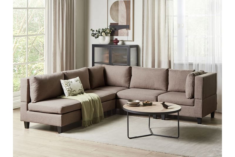 Buck Modulsofa 5-seter - Brun/Svart - Møbler - Sofaer - Modulsofaer - Komplett modulsofa