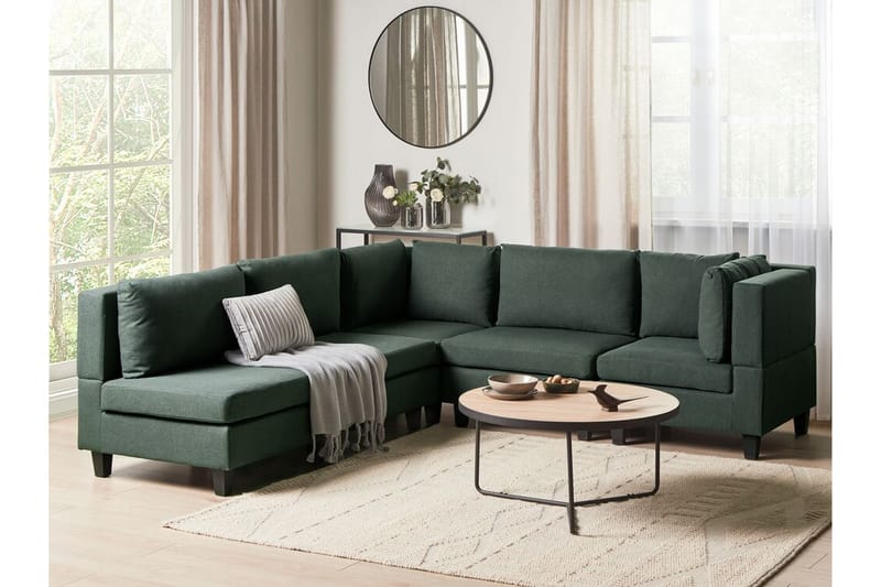 Buck Modulsofa 5-seter - Grønn/Svart - Møbler - Sofaer - Modulsofaer - Komplett modulsofa