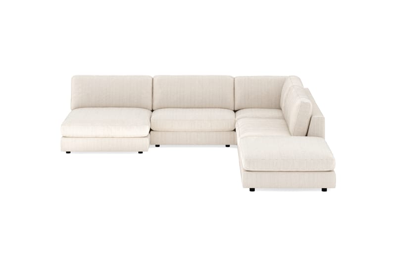 Arken Modulhjørnesofa med Divan Vendbar Fløyel - Beige - Møbler - Sofaer - Modulsofaer - Komplett modulsofa