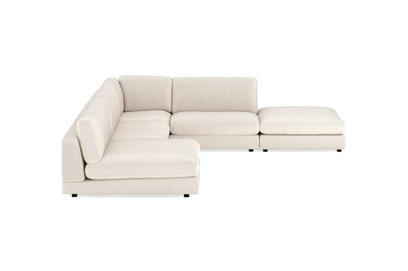 Arken Modulhjørnesofa med Divan Vendbar Fløyel - Beige - Møbler - Sofaer - Modulsofaer - Komplett modulsofa