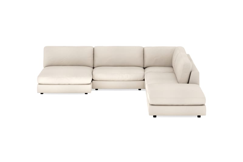 Arket Modulær hjørnesofa med Divan Reversible Velvet - Beige - Møbler - Sofaer - Modulsofaer - Komplett modulsofa