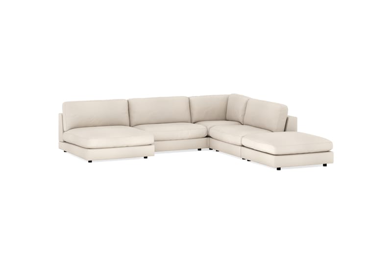 Arket Modulær hjørnesofa med Divan Reversible Velvet - Beige - Møbler - Sofaer - Modulsofaer - Komplett modulsofa