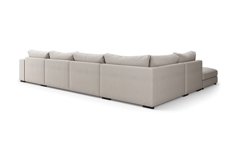 Dubai Stor U-modulsofa med Sjeselong Høyre 432 cm - Beige - Møbler - Sofaer - Modulsofaer - Komplett modulsofa