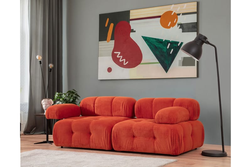 Reverto Modulsofa 2-seter - Rød Manchester - Møbler - Sofaer - Modulsofaer - Komplett modulsofa