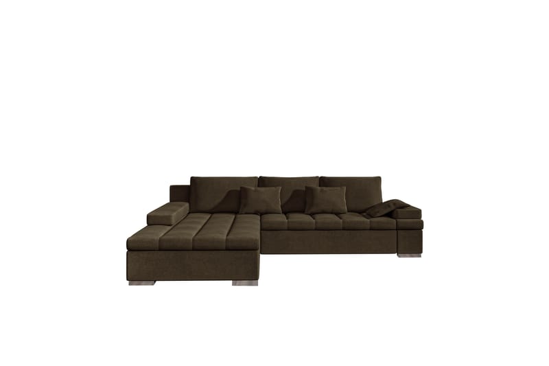 Naoma Sofa med Sjeselong 3-seter - Brun - Møbler - Sofaer - Sofa med sjeselong