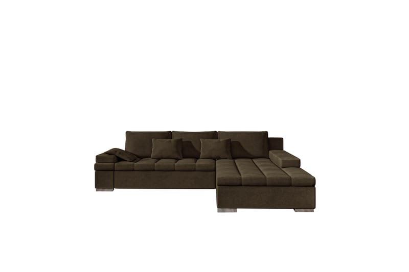 Naoma Sofa med Sjeselong 3-seter - Brun - Møbler - Sofaer - Sofa med sjeselong