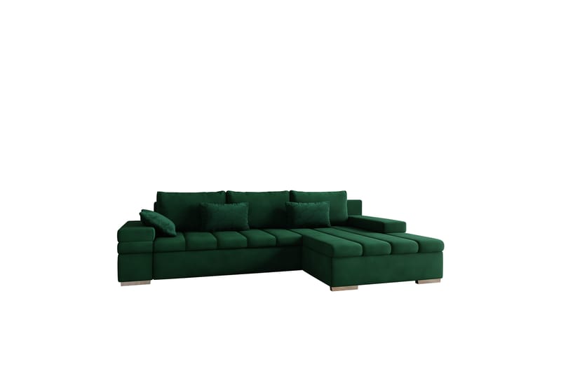 Naoma Sofa med Sjeselong 3-seter - Grønn - Møbler - Sofaer - Sofa med sjeselong