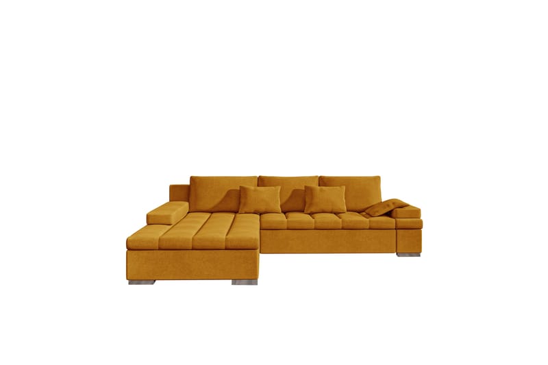 Naoma Sofa med Sjeselong 3-seter - Gul - Møbler - Sofaer - Sofa med sjeselong