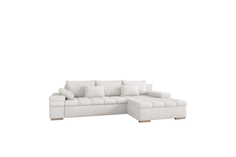 Naoma Sofa med Sjeselong 3-seter - Hvit - Møbler - Sofaer - Sofa med sjeselong