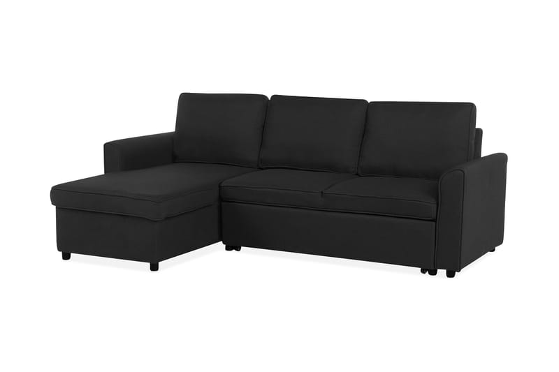 Nesna Hjørnesofa 228 cm - Svart - Sofa med sjeselong - 3 seters sofa med divan