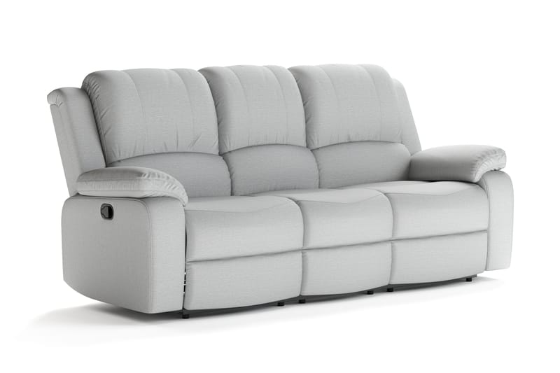 Norbo Reclinersofa 3-seter i Stoff - Lysegrå - Møbler - Sofaer - Sofa 3 seter