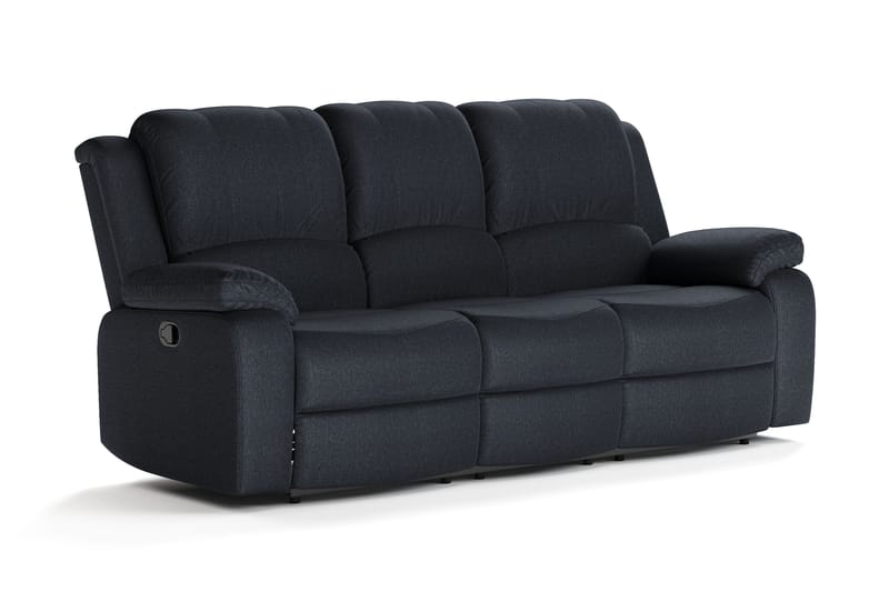 Norbo Reclinersofa 3-seter i Stoff - Svart - Møbler - Sofaer - Sofa 3 seter