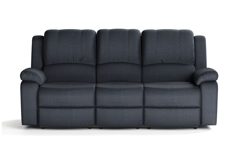 Norbo Reclinersofa 3-seter i Stoff - Svart - Møbler - Sofaer - Sofa 3 seter