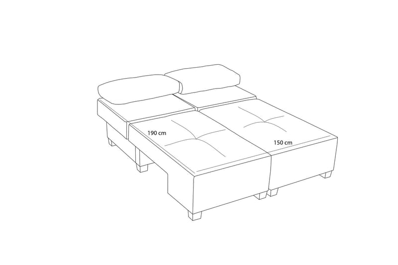 Perenna 3-seters Sovesofa - Krem - Møbler - Sofaer - Sovesofaer