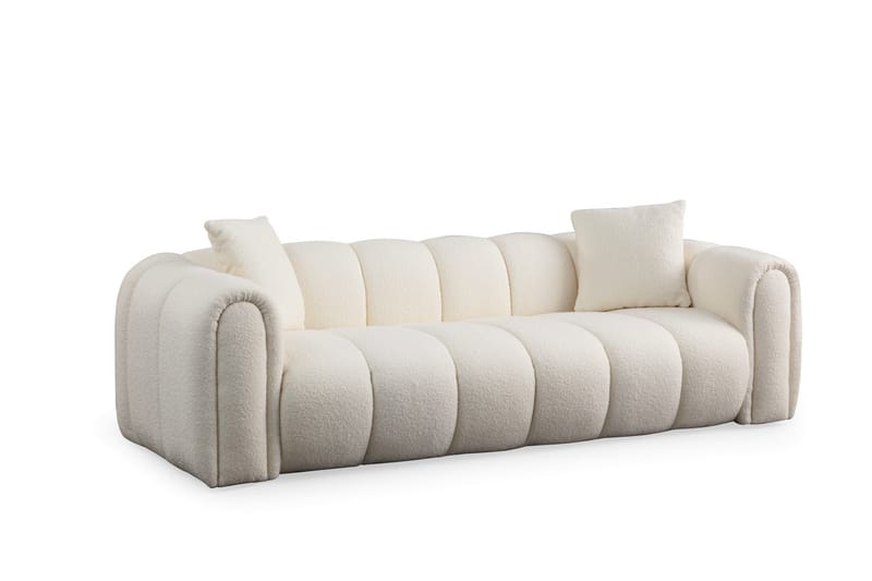 Puffin 3-seters Sofa - Hvit - Møbler - Sofaer - Sofa 3 seter