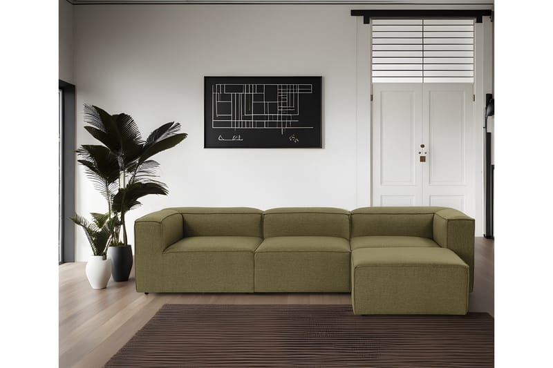 Redlands Sofa med Sjeselong 3-seter - Grønn - Møbler - Sofaer - Sofa med sjeselong