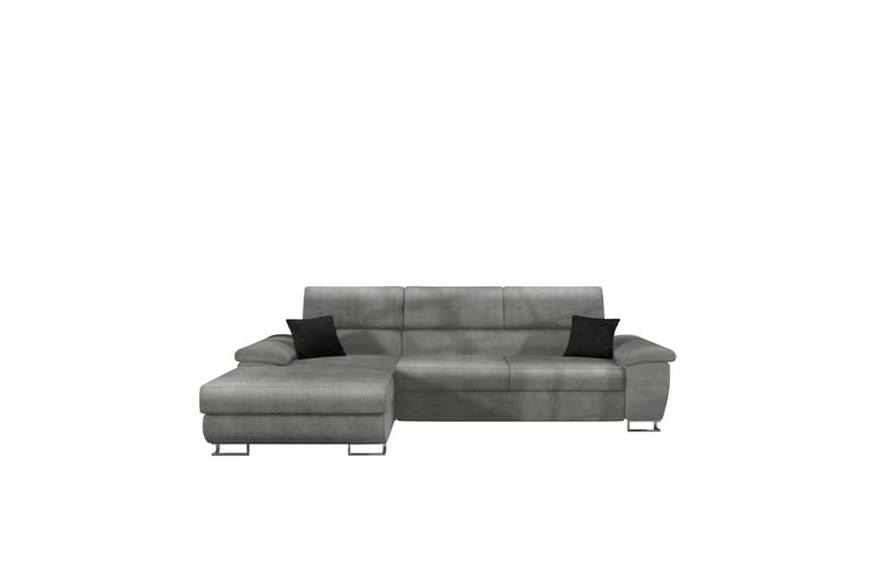 Reginia Sofa med Divan 3-seter - Grå/Svart - Møbler - Sofaer - Sofa med sjeselong