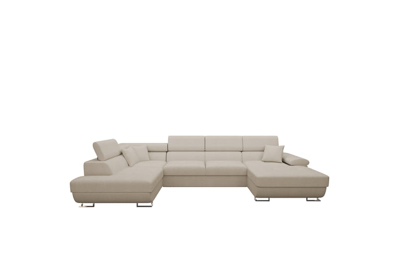 Reginia Sofa med Divan og Sjeselong 4-seter - Beige - Møbler - Sofaer - U-sofa