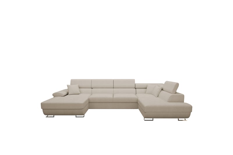 Reginia Sofa med Divan og Sjeselong 4-seter - Beige - Møbler - Sofaer - U-sofa