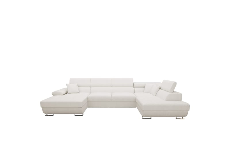 Reginia Sofa med Divan og Sjeselong 4-seter - Hvit - Møbler - Sofaer - U-sofa