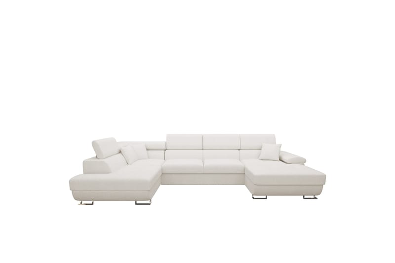 Reginia Sofa med Divan og Sjeselong 4-seter - Hvit - Møbler - Sofaer - U-sofa