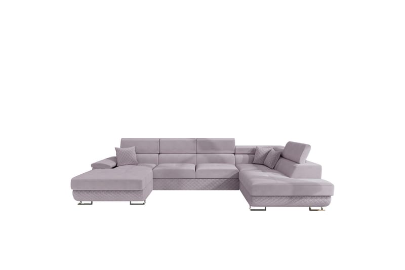 Reginia Sofa med Divan og Sjeselong 4-seter - Lilla - Møbler - Sofaer - U-sofa